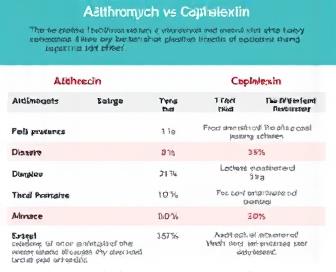 Comparison chart of Azithromycin and Cephalexin