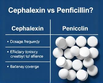 Cephalexin vs Penicillin comparison infographic