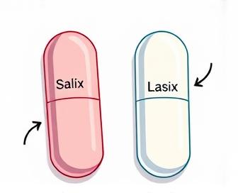 Comparison of Salix and Lasix medication labels