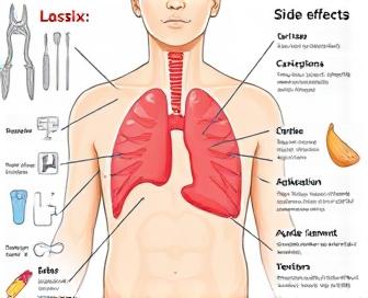 Illustration depicting lasix treatment for pleural effusion