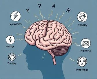 Illustration of a person experiencing brain zaps