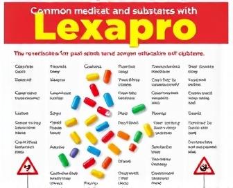 Lexapro drug interaction infographic