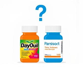 Combining medications: A graphic illustrating the potential interactions between DayQuil and prednisone.