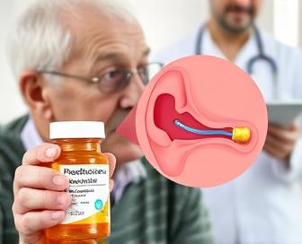 Prednisone and Ear Infections: Does It Really Help? Image description: A close-up of a child in distress from an earache, with an illustration of prednisone tablets nearby to represent the medication being prescribed.