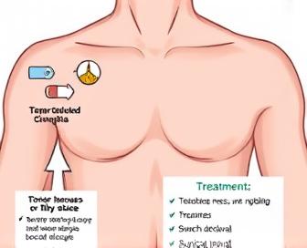 A before-and-after comparison of a man's chest showing noticeable reduction in gynecomastia after discontinuing tamoxifen therapy.