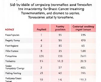 Comparison Chart: Toremifene vs Tamoxifen